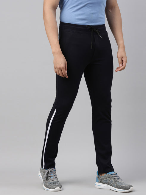 Navy Blue Solid Track Pant